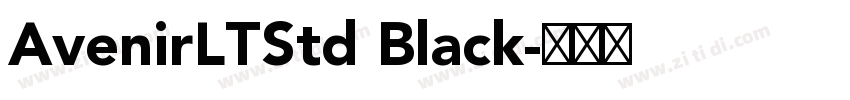 AvenirLTStd Black字体转换